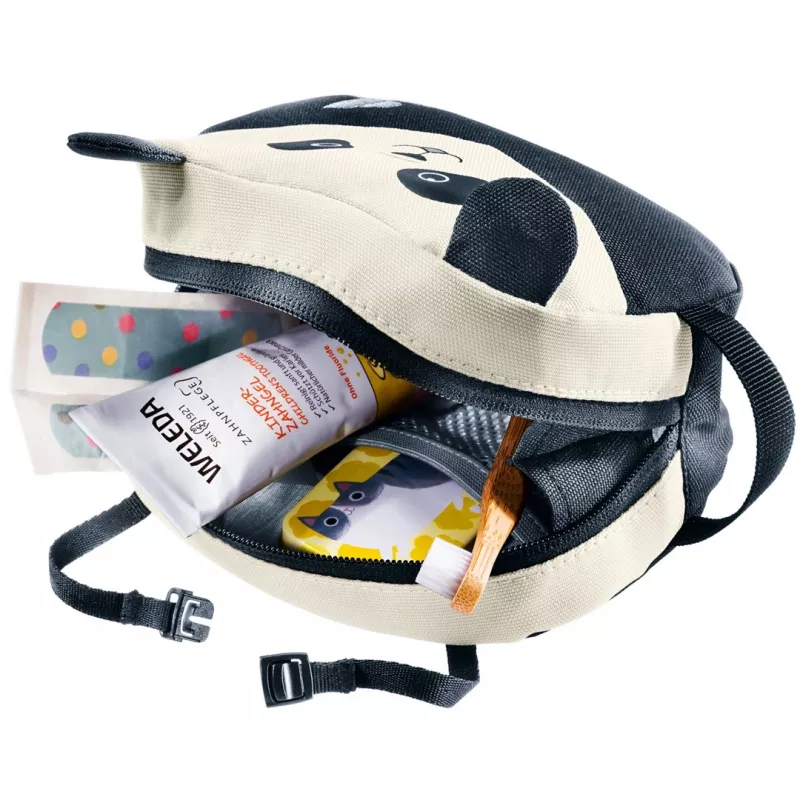 Tualetinis krepšys DEUTER Wash Bag Kids — Polieter sulfonas (PES), 160×60×120 mm, juoda ir balta