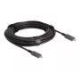 DeLOCK Active Optical USB-C Video + Data + PD kabelis 10 m Juoda