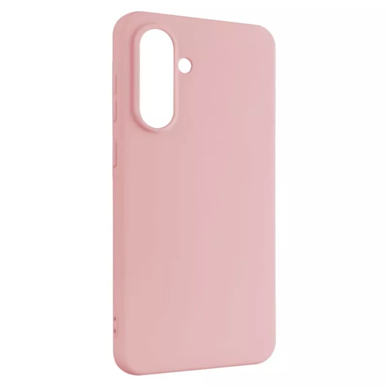 Telefono galinis dangtelis FIXED, skirtas Samsung Galaxy A36 5G — guminis, rožinis