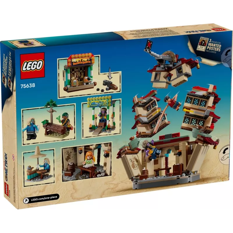 LEGO rinkinys One Piece Arlong Park 75638 — 926 vnt., 5 minifigūrėlės, rekomenduojamas amžius 9+, detali scena