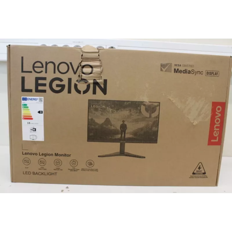Monitor Lenovo Legion R24s 24 inch IPS 16:9 144 Hz 1 ms 1920×1080 250 cd/m² HDMI 1 Raven Juoda — pažeista pakuotė