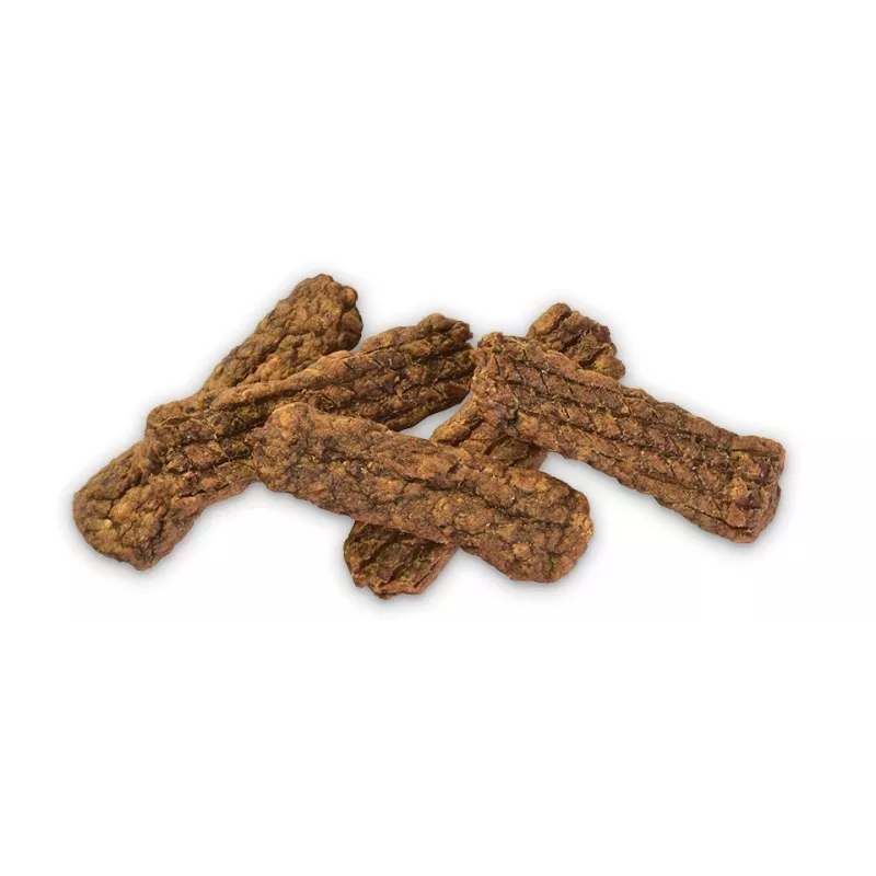 Šunų skanėstai Brit Jerky Snack Lamb 80 g — be cukraus, suaugusiems šunims, paketėlis