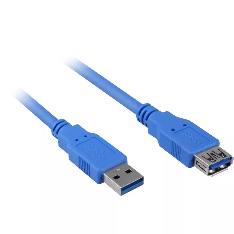 USB laidas Sharkoon USB 3.0 M>F 3m mėlynas