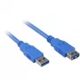 USB laidas Sharkoon USB 3.0 M>F 3m mėlynas