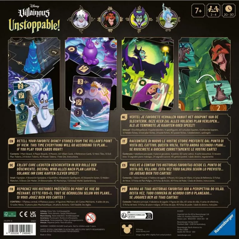 Stalo žaidimas Ravensburger Disney Villainous Unstoppable! Strateginis, nuo 7 metų