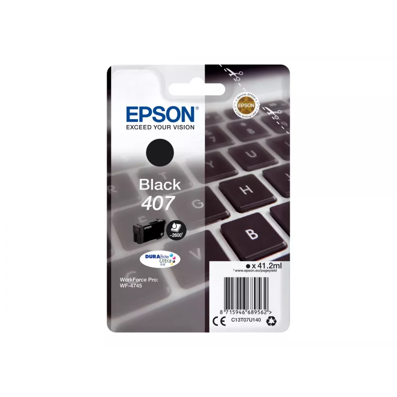Epson WF-4745 rašalo kasetė 1 vnt. Originali didelės (XL) talpos juoda