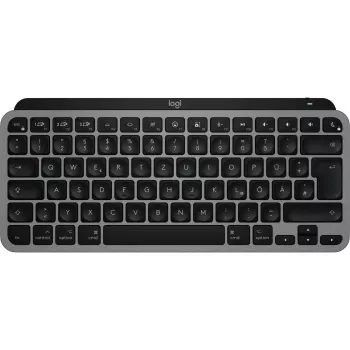 Klaviatūra Logitech MX Keys Mini, skirta Mac, QWERTZ vokiškas išdėstymas, juoda pilka