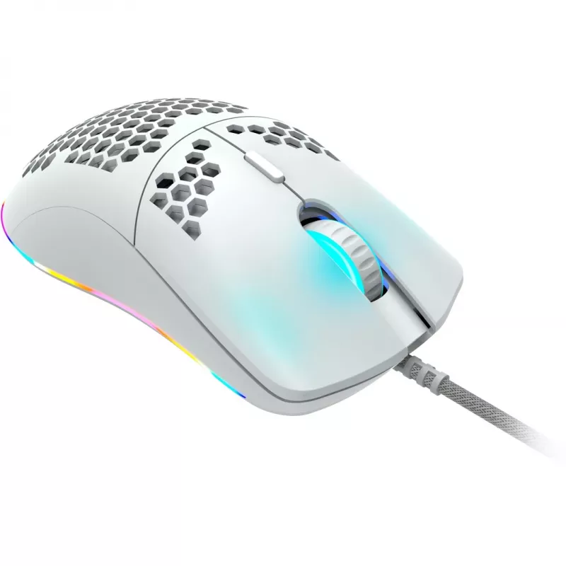 CANYON Puncher GM-11, žaidimų pelė su 7 programuojamais mygtukais, Pixart 3519 optiniu jutikliu, 4 DPI lygiais iki 4200, 5 mln. paspaudimų klavišo tarnavimo laikas, 1,65 m Ultraweave laidas, UPE fe