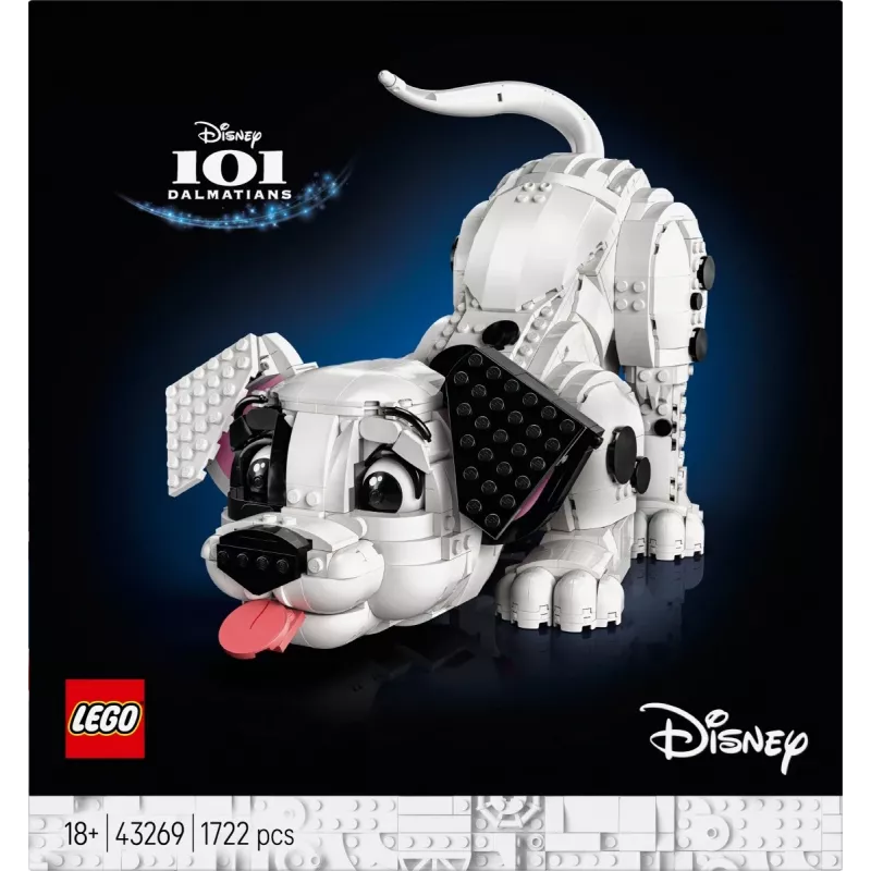LEGO Disney 43269 101 dalmatinų šuniuko kolekcinis konstravimo rinkinys — 1722 detalės, 220 mm aukštis, nuo 18 metų
