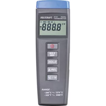 Voltcraft K101 temperatūros matavimo prietaisas, Termometras -200 - +1370 °C K tipo (307)