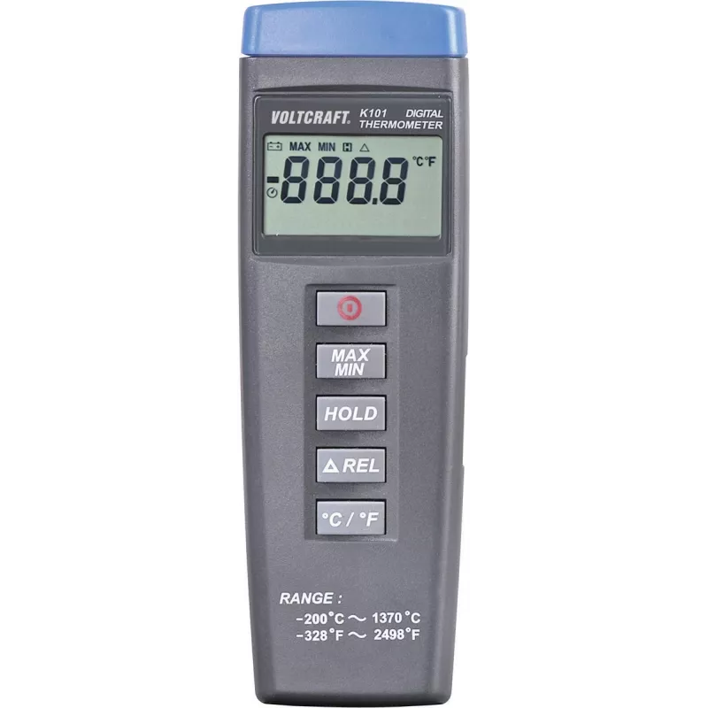 Voltcraft K101 temperatūros matavimo prietaisas, Termometras -200 - +1370 °C K tipo (307)