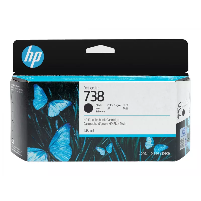 Rašalo kasetė HP 498N4A 738 juoda, suderinama su HP spausdintuvais, pakaitinis juodas rašalas