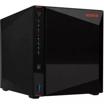 ASUSTOR Nimbustor 4 AS5304T - NAS serveris - 4 lizdai - SATA 6Gb/s - RAID 0, 1, 5, 6, 10, JBOD - RAM 4GB - 2,5 Gigabit Ethernet - iSCSI palaikymas (90-AS5304T00-MD30)