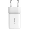 USB C 35W 3A Power delivery 3.0 QC 3.0 sieninis įkroviklis, baltas