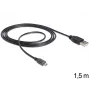 USB laidas DeLOCK USB 2.0-A - USB micro-B 1,5m