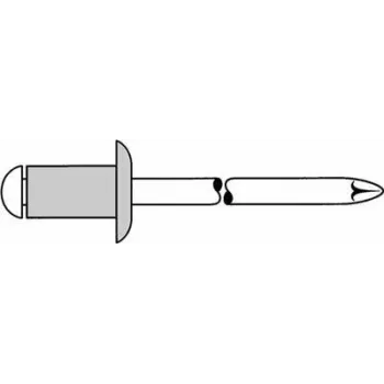Aklinosios kniedės GESIPA 1454051 Al/Pl 5x30 mm, sugriebimo diapazonas 20,0–25,0 mm, pakuotėje 100 vnt.