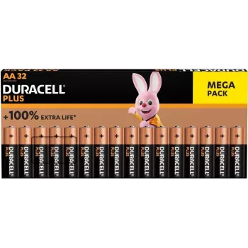 Šarminės baterijos Duracell Batterie Plus AA 32 vnt. pakuotė — AA dydis, 1,5 V (00216913)