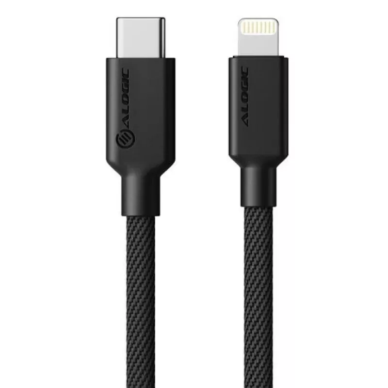 Alogic USB kabelis 2.0 USB-C kištukas – Lightning kištukas 1 m juodas