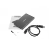 NATEC RHINO GO korpusas USB 3.0 2,5 inch SATA HDD/SSD, juodas aliuminis