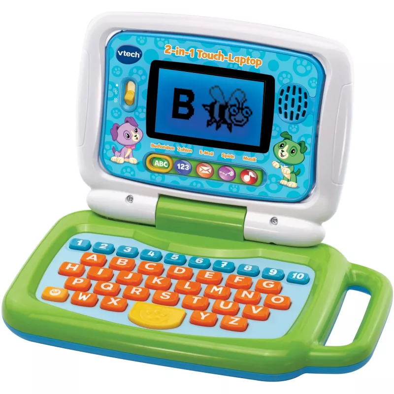 2-in-1 Touch-Laptop, mokomasis kompiuteris žalias/mėlynas
