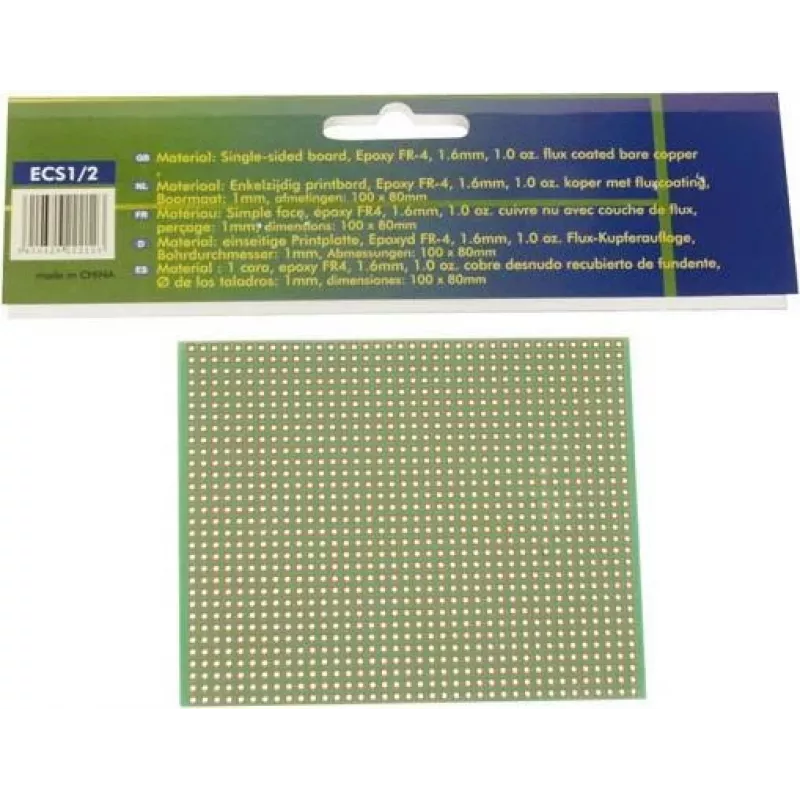 Velleman ECS1/2 priedas, skirtas kūrimo plokštėms, rinkinys: maketavimo plokštė, spausdintinė plokštė (PCB) (ECS1/2)
