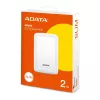 ADATA HV300 - kietasis diskas - 2 TB - išorinis (nešiojamas) - USB 3.1 - 256 bitų AES - balta
