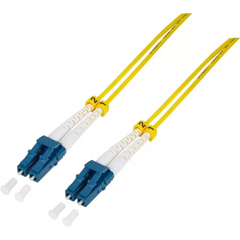 LogiLink FP0LC30 Skaidulinis optinis kabelis 30 m LC OS2 Baltas Geltonas (FP0LC30)