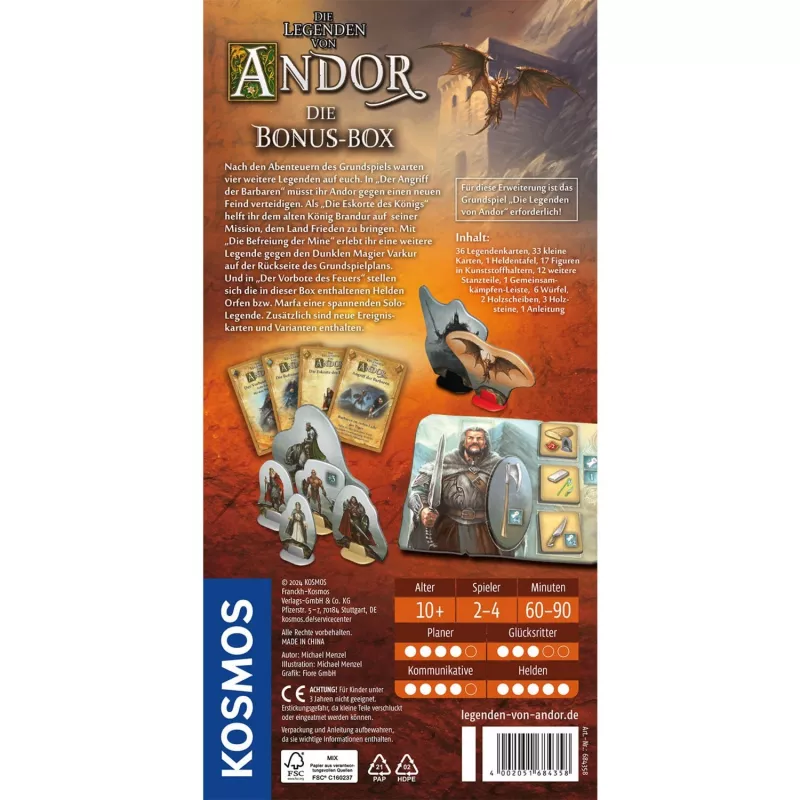 Die Legenden of Andor - Die Bonus-Box, stalo žaidimo išplėtimas