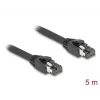 Delock - tinklo kabelis - RJ-45 (M) į RJ-45 (M) - 5,0 m - 7,5 mm - S/FTP - CAT 8,1 - be halogenų, užsifiksuojantis, iki 40 Gbps duomenų perdavimo sparta - juodas (80236)