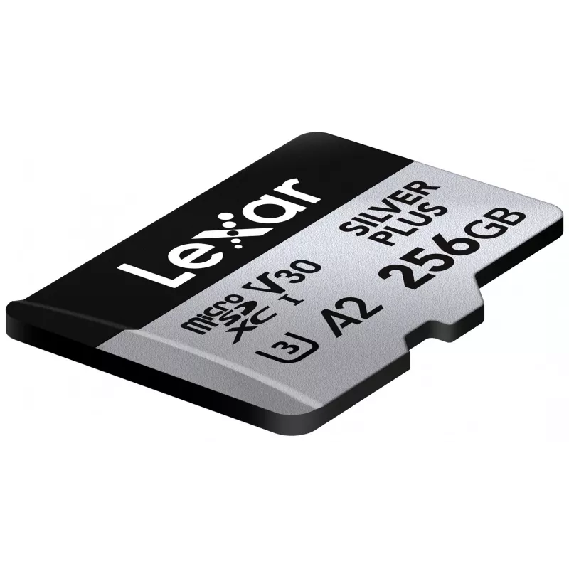Atminties kortelė microSD 256GB C10 A2 U3 V30 205/150MB/s Sidabrinė Plus