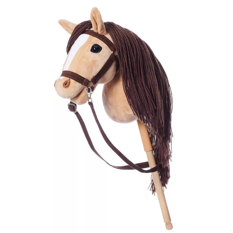 Arkliukas ant pagaliuko HOPPIHORSE Hobby Horse A3 smėlio spalvos