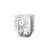 Oro aušintuvas DeepCool AK500S Digital SE — 5 šilumos vamzdeliai, 120 mm FDB ventiliatorius, PWM, daugia LED, baltas, palaiko Intel LGA1150 ir AMD lizdus