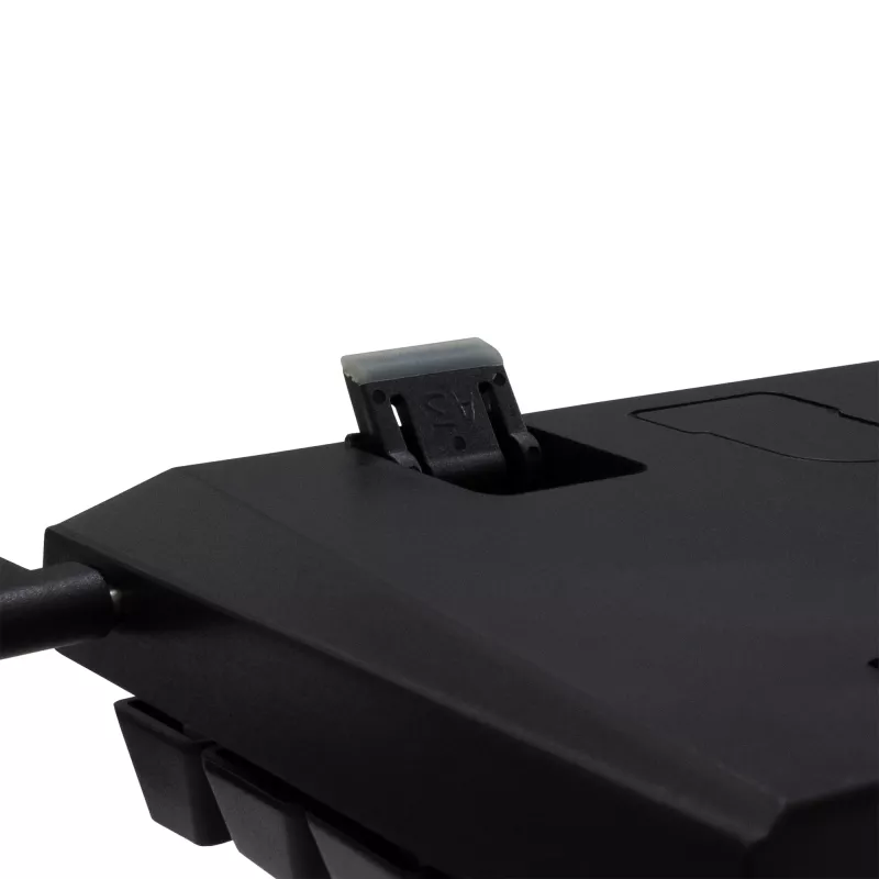 Mechaninė žaidimų klaviatūra White Shark Wakizashi GK-002721V2 — pilkai juodas rėmelis, US išdėstymas, mėlyni jungikliai