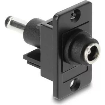 Skydinio montavimo DC cilindrinis adapteris DELOCK 5,5×2,5 mm į 5,5×2,1 mm, modelis 91120