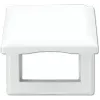 Jung AS 581 BFKL WW baltas varžtų neturintis jungiklio / dengiamojo dangtelio plokštė, termoplastikas, 80,5×80,5 mm