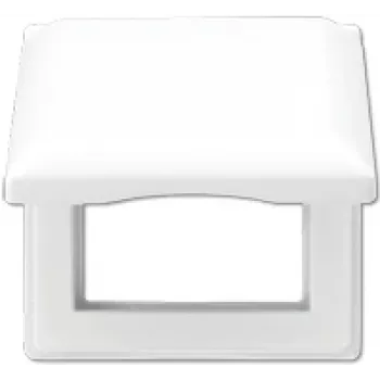 Jung AS 581 BFKL WW baltas varžtų neturintis jungiklio / dengiamojo dangtelio plokštė, termoplastikas, 80,5×80,5 mm