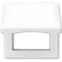 Jung AS 581 BFKL WW baltas varžtų neturintis jungiklio / dengiamojo dangtelio plokštė, termoplastikas, 80,5×80,5 mm