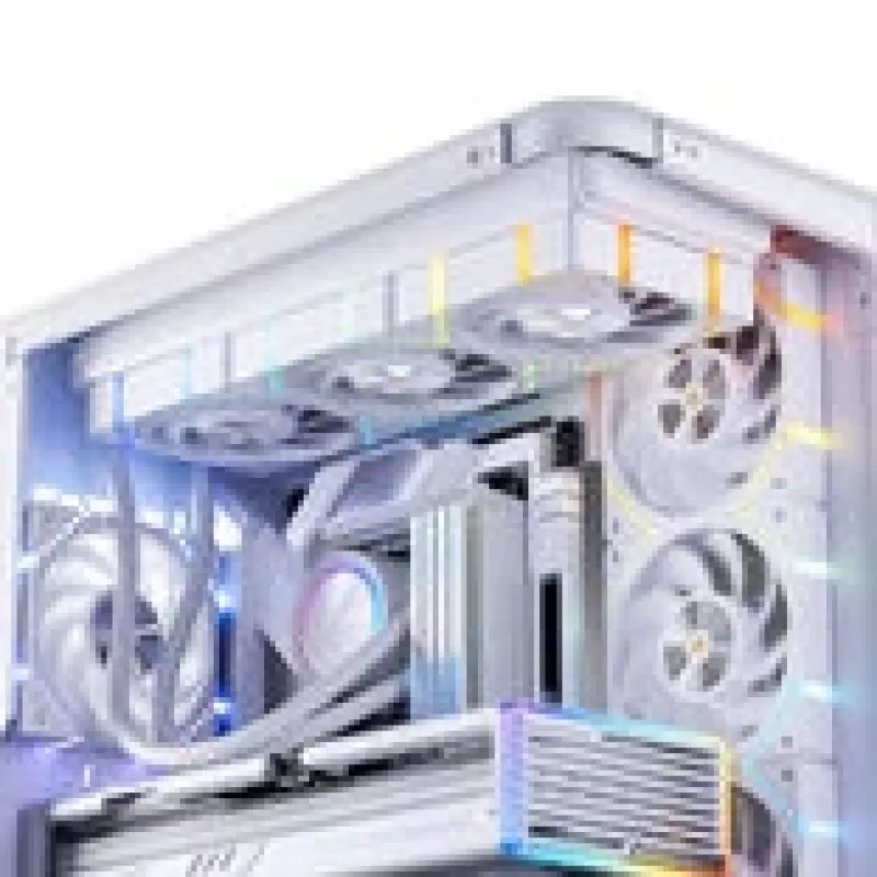 120 mm ARGB PWM korpuso ventiliatorius Jonsbo HF2-120 White — 120 mm, PWM, ARGB