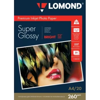 Fotopopierius Lomond Premium 260 g/m² A4 Super Glossy, 20 lapų
