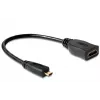 HDMI laidas DeLOCK 65391 0,23 m A tipo į D tipo juodas
