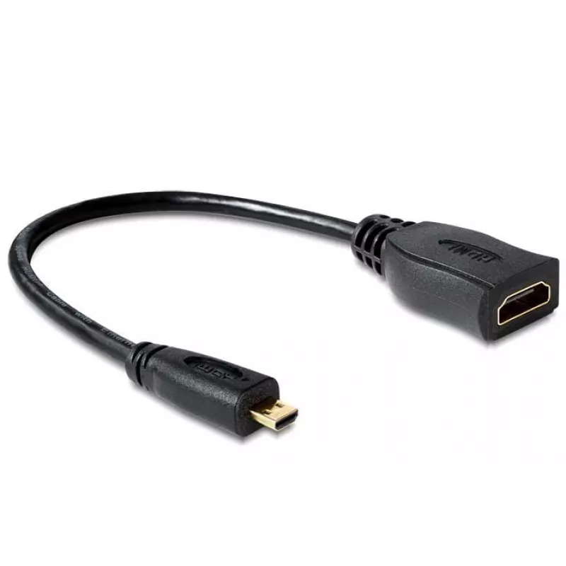 HDMI laidas DeLOCK 65391 0,23 m A tipo į D tipo juodas