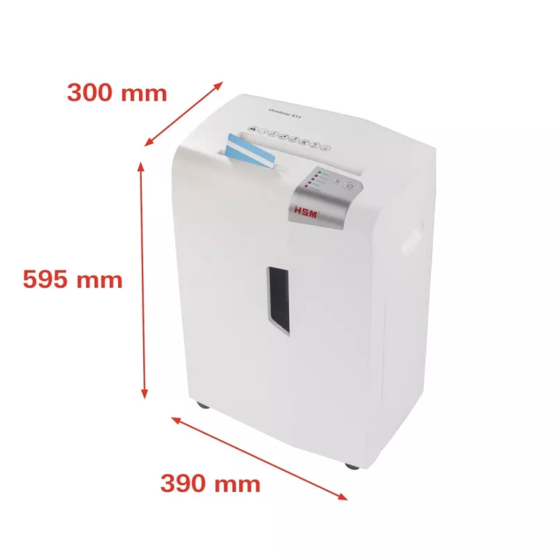 HSM shredstar X13 dokumentų smulkintuvas, 4 x 37 mm + atskiras CD pjovimo mechanizmas