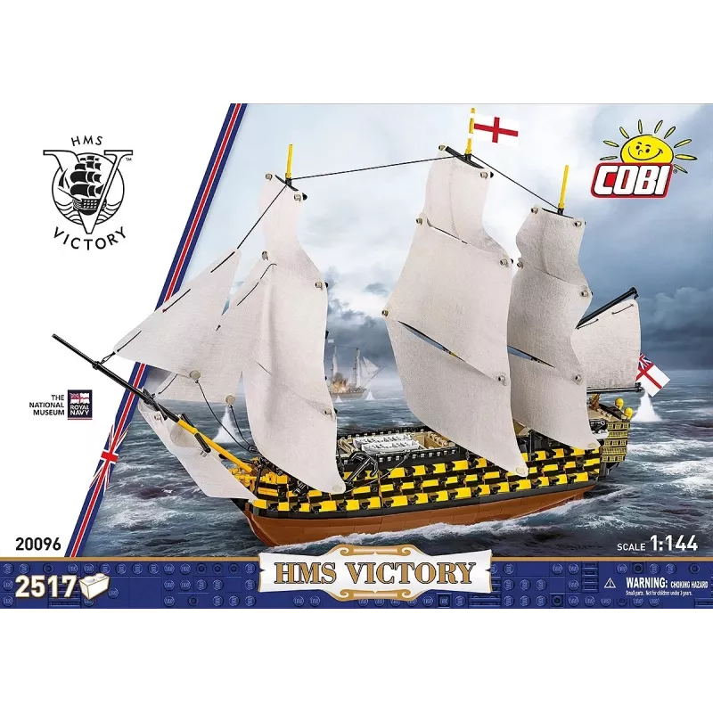 „Cobi“ konstravimo rinkinys „HMS Victory“ — 2 517 detalių, detalizuotas istorinio burlaivio modelis