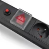 Qoltec 53996 Maitinimo juosta RACK 19 | 1U | 16A | PDU | 8xFRANCAI | 2m