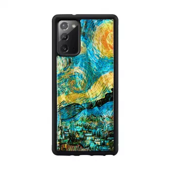 Apsauginis telefono dėklas iKins Samsung Galaxy Note 20 — žvaigždėtos nakties juoda