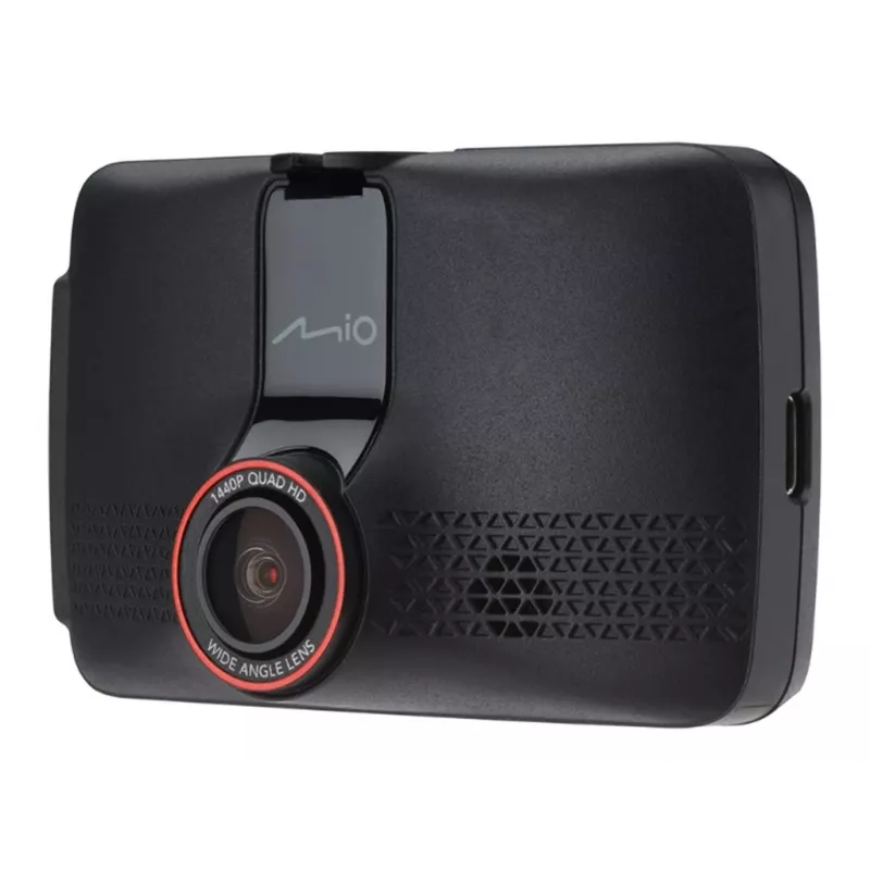 Automobilinė vaizdo kamera Dashcam MIO MiVue 802, 2560×1440 QHD 140° 60fps, 2,7 colio ekranas, baterija/USB, microSD iki 128 GB, G-smūgio daviklis, susidūrimo aptikimas