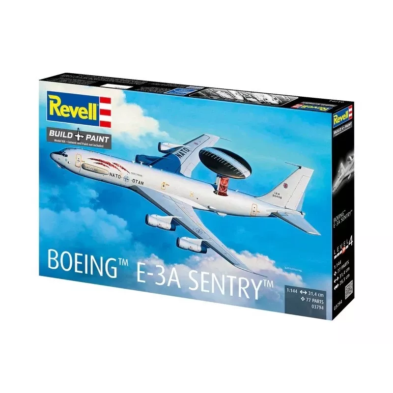 Plastikinis modelis REVELL Boeing E-3A Sentry 1:144 mastelio orlaivio modelio rinkinys