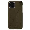 Telefono dėklas Krusell Birka, skirtas Apple iPhone 11 Pro, tamsiai rudos odos stiliaus dėklas