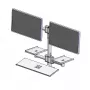 Prie sienos montuojamas stulpas su dviem tvirtinimo rankomis, ergonomic solutions, modelis EET063-02