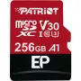 MicroSDXC atminties kortelė PATRIOT PEF256GEP31MCX 256GB Class 10 U3 V30 skaitymo greitis 100 MB/s rašymo greitis 80 MB/s su SD adapteriu